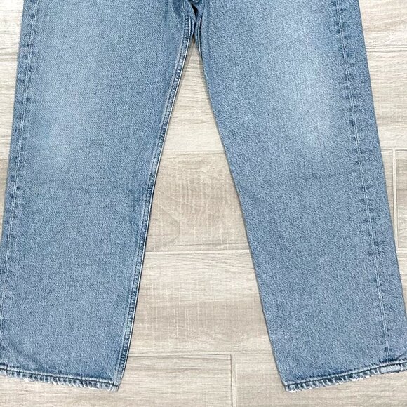 Agolde Light Blue Straight Leg Jeans - Picture 6 of 14